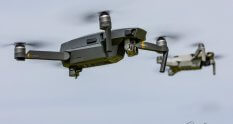 Drone flying in Singapore